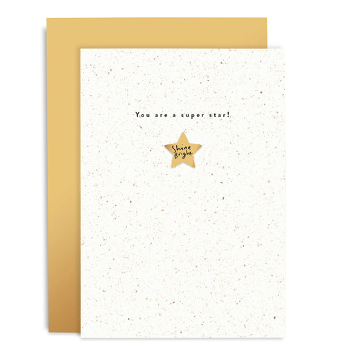 Shine Bright Star Enamel Pin Card