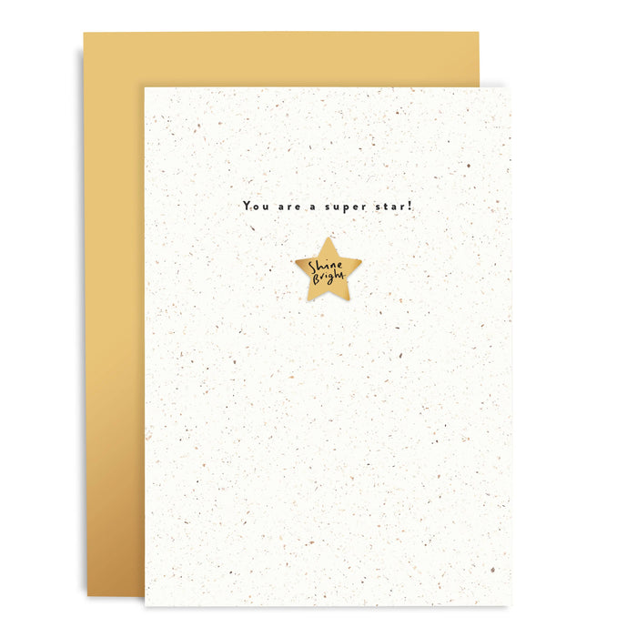 Shine Bright Star Enamel Pin Card