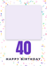 Big Age Confetti Photo Birthday Card personalised with a sample photo