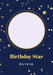 Birthday Star Personalised Photo Card personalised with a sample photo