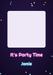 Neon Party Personalised Photo Card personalised with a sample photo