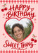 Red cherries, little hearts and pink gingham borders surround a heart-shaped photo frame, with flowing red script-style lettering.