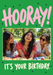 Big Hooray Photo Birthday Card personalised photo card