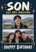 Awesome Son Photo Birthday Card personalised photo card