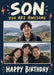 Awesome Son Photo Birthday Card personalised photo card