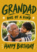 Grandad Gold Photo Birthday Card personalised photo card