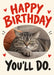 Cat Approval Photo Birthday Card personalised photo card