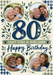 Eighty Love Photo Birthday Card personalised photo card