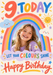 Nine Rainbow Photo Birthday Card personalised photo card