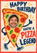 Pizza Photo Birthday Card personalised photo card