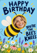 Bee Photo Birthday Card personalised photo card