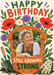 A terracotta flowerpot photo frame sits among red poppies, white daisies, purple flowers and gardening tools on cream, with bold green and orange lettering.