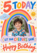 Rainbow 5 Photo Birthday Card personalised photo card