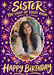Sister Sparkle Photo Birthday Card personalised photo card example