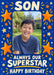 Son Superstar Photo Birthday Card personalised photo card example