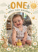 First Little Trip Photo Birthday Card personalised photo card example