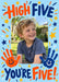 Five Big Smiles Photo Birthday Card personalised photo card example