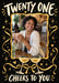 Twenty One Cheers Photo Birthday Card personalised photo card example