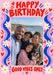 Painted Waves Photo Birthday Card personalised photo card example