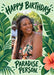 Tropical Leaves Photo Birthday Card personalised photo card example