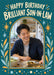 Great Son In Law Photo Birthday Card personalised photo card example