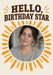 Birthday Sunburst Photo Greeting Card personalised photo card