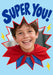 Little superhero photo card
