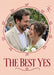 A fine burgundy circular border dotted with little heart loops frames a photo on peach, with a sparkle and elegant burgundy serif wording below.