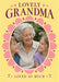 Pink petals form a large oval photo frame on yellow, with small hearts and elegant plum serif lettering above and below.