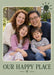 A large cream-edged portrait photo sits on sage green beneath a small dark green sun doodle, with a simple heart and green serif wording below.