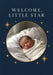 Welcome Little Star Photo Greeting Card personalised photo card