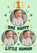 One Happy Little Human Photo Greeting Card personalised photo card