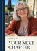 A large portrait photo sits above a cream caption panel with navy serif wording, alongside a deep navy stripe and fine lime-green accent line.