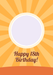 Retro Sunburst 18th Photo Birthday Card personalised with a sample photo