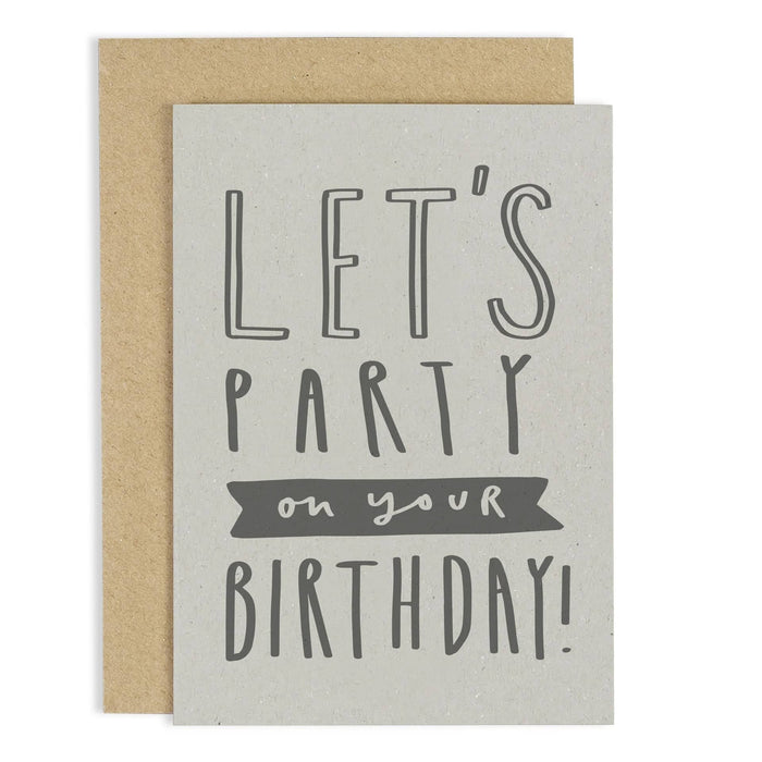 Let's Party Birthday Kraft Card
