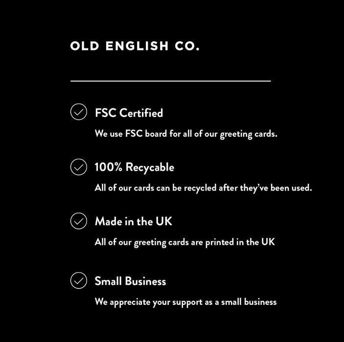 Old English Co. Thanks So Much Sparkle Card - Cute Silver Foil Card for Him or Her | For Men, Women, Friends and Family | Blank Inside & Envelope Included