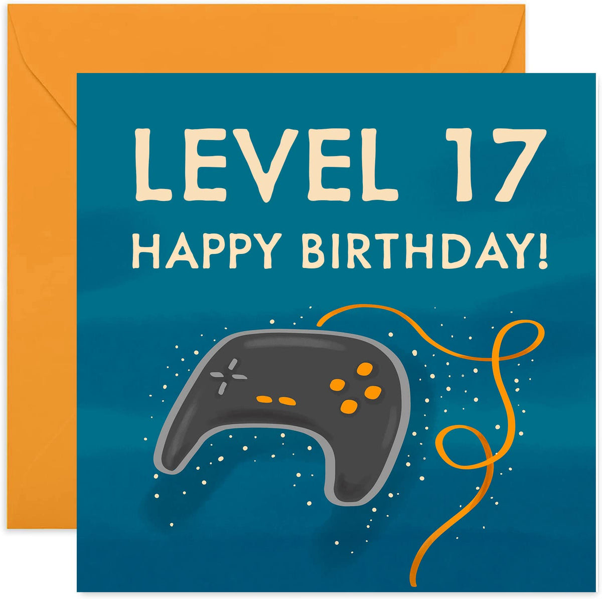 Old English Happy 17th Birthday for Gamer Gaming Greeting
