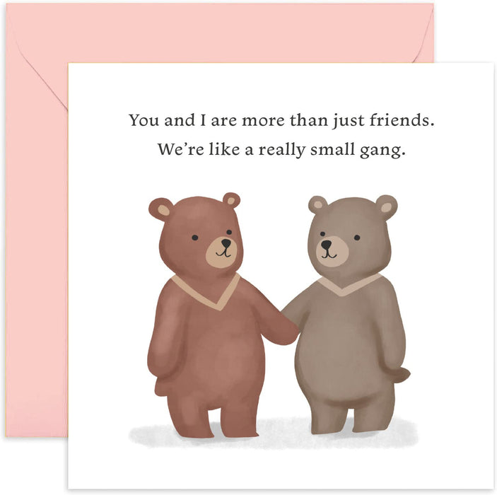 Old English Co. Cute Wedding Anniversary Card for Husband or Wife - You and I Bear Valentine's Day Friendship Card | Blank Inside with Envelope