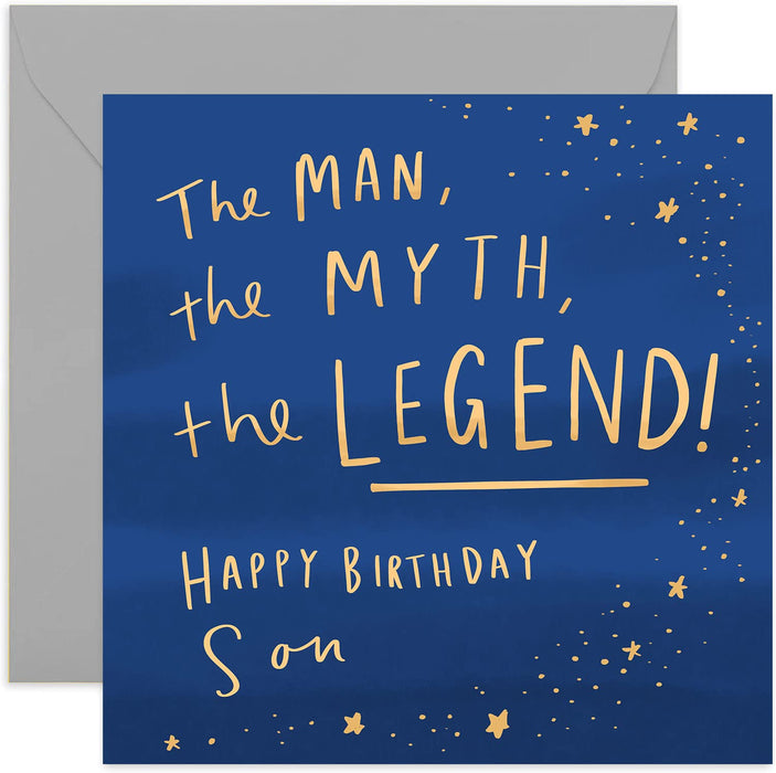 Old English Co. The Man Myth Legend Brother Card - Fun Birthday Card for Men | Humour Joke For Him | Brother-in-law Birthday | Blank Inside & Envelope Included