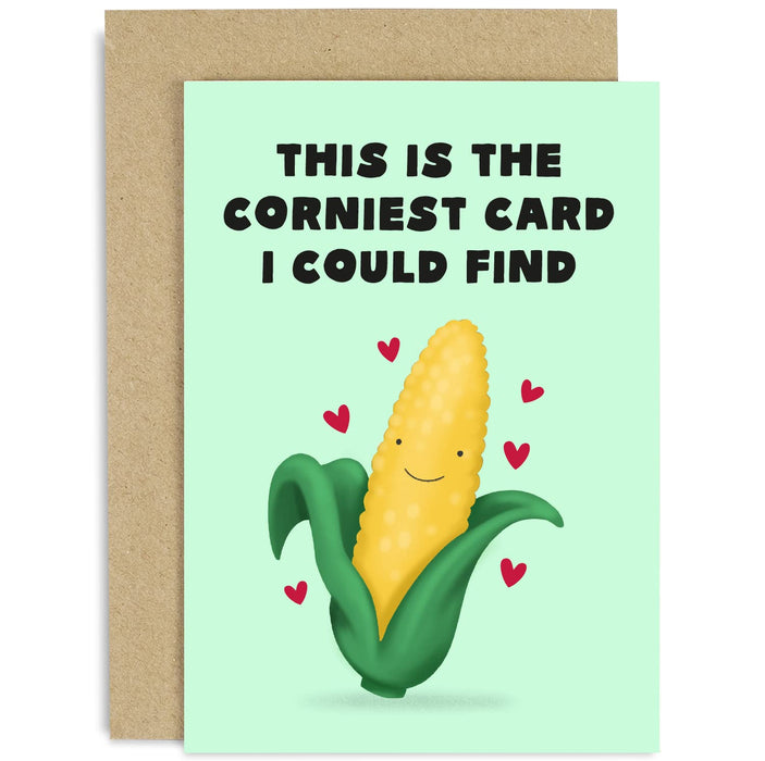 Old English Co. Funny Corniest Card I Could Find Anniversary Card - Cute Corny Valentine's Day Card for Wife Husband Boyfriend Girlfriend | Blank Inside with Envelope