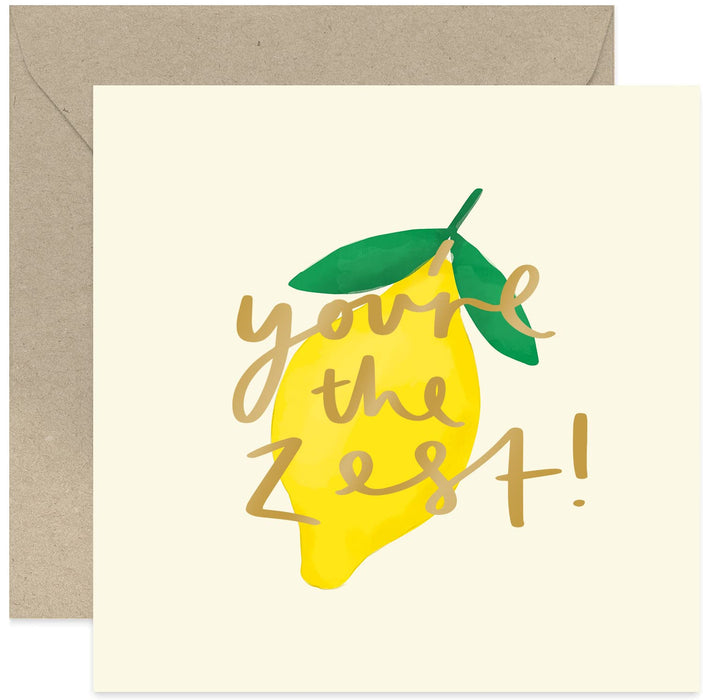 Old English Co. You're The Zest Funny Birthday Card - Congratulations Card for Him or Her | Well Done, Graduation, Passed Exam, Driving Test, Thank You | Blank Inside & Envelope Included