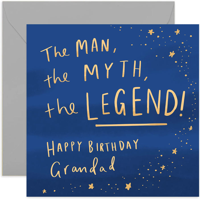 Old English Co. The Man Myth Legend Brother Card - Fun Birthday Card for Men | Humour Joke For Him | Brother-in-law Birthday | Blank Inside & Envelope Included