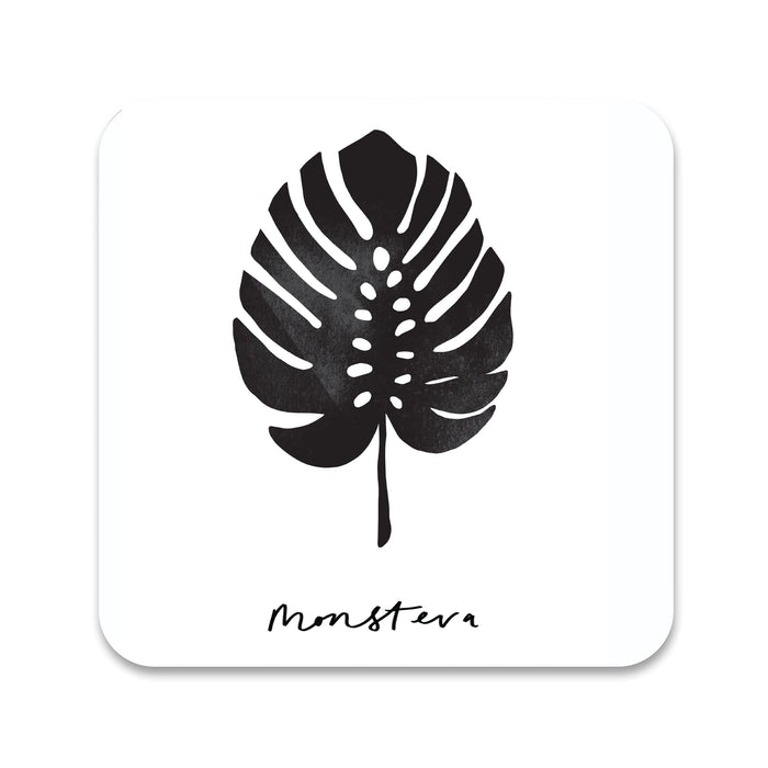 Old English Co. Monstera Plant Leaf Coaster - Glossy Hot Drink Barware Coaster for Deck or Table - Cute Stocking Filler Gift for Him or Her Birthday