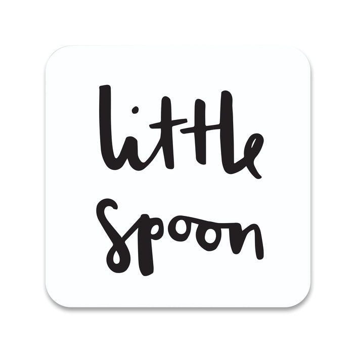 Old English Co. Little Spoon Coaster - Glossy Hot Drink Barware Coaster for Deck or Table - Cute Stocking Filler Gift for Girlfriend, Boyfriend, Husband, Wife