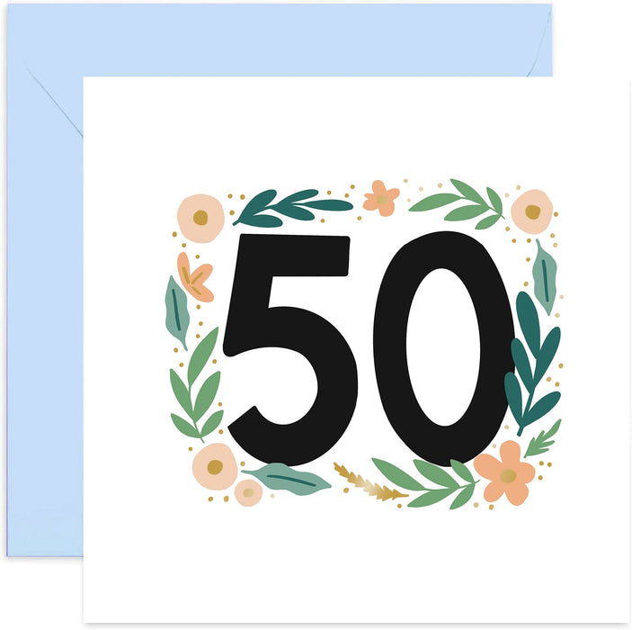 Old English Co. Pastel Floral 30th Birthday Card - Cute Neutral Gold Foil Thirtieth Card for Her | Thirty For Women, Sister, Niece, Daughter, Friend | Blank Inside & Envelope Included (30th)