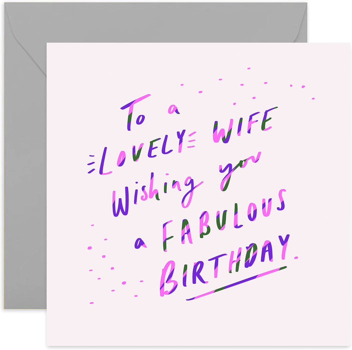 Old English Co. Lovely Daughter Birthday Card - Neon Purple Birthday Card for Women| Sparkles| Blank Inside & Envelope Included (Aunty)