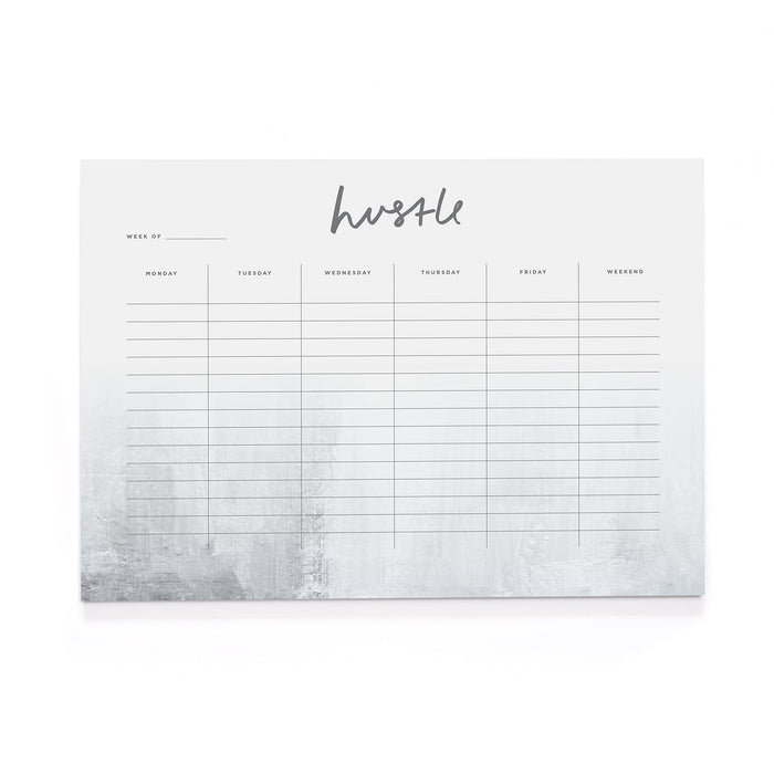 Hustle A4 Weekly Notepad - Weekly Desk Pad | 52 Sheet To Do List | Office and Home Stationery
