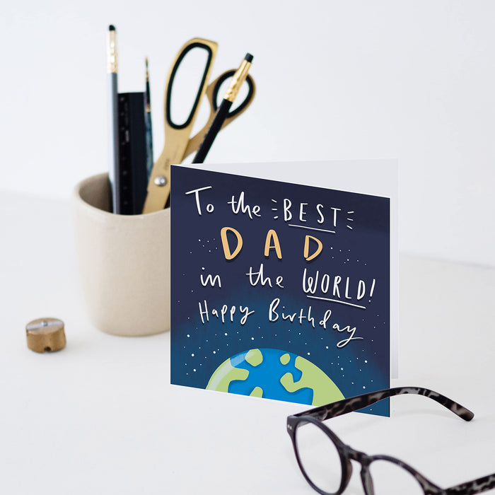 Old English Co. Best In The World Birthday Card - Birthday Card for men| Grandfather | Blank Inside & Envelope Included (Brother)