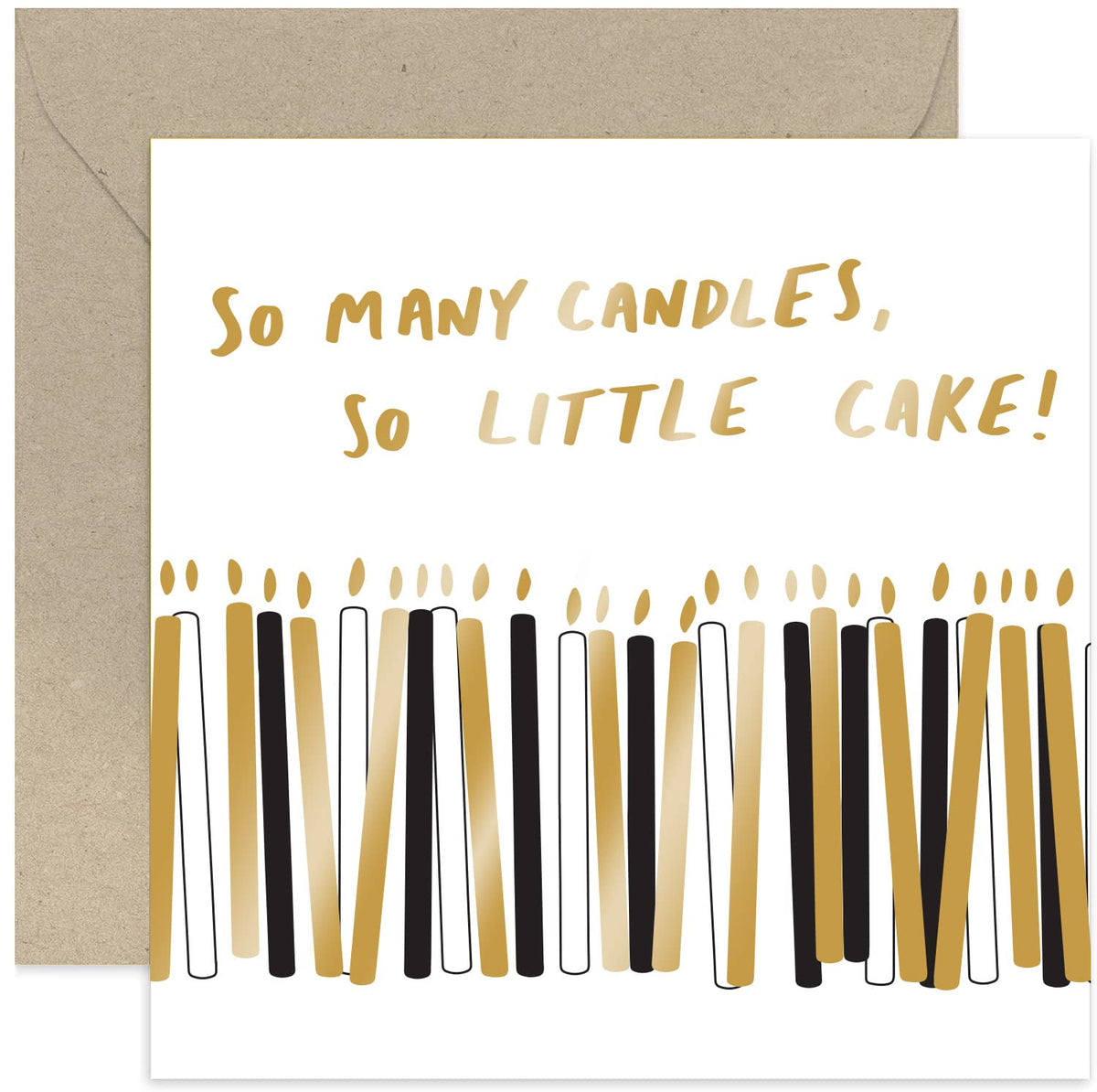 Lustige Geburtstagskarte „So Many Candles“ – Für Männer & Frauen, Mit Kuchen-Design, Innen Leer