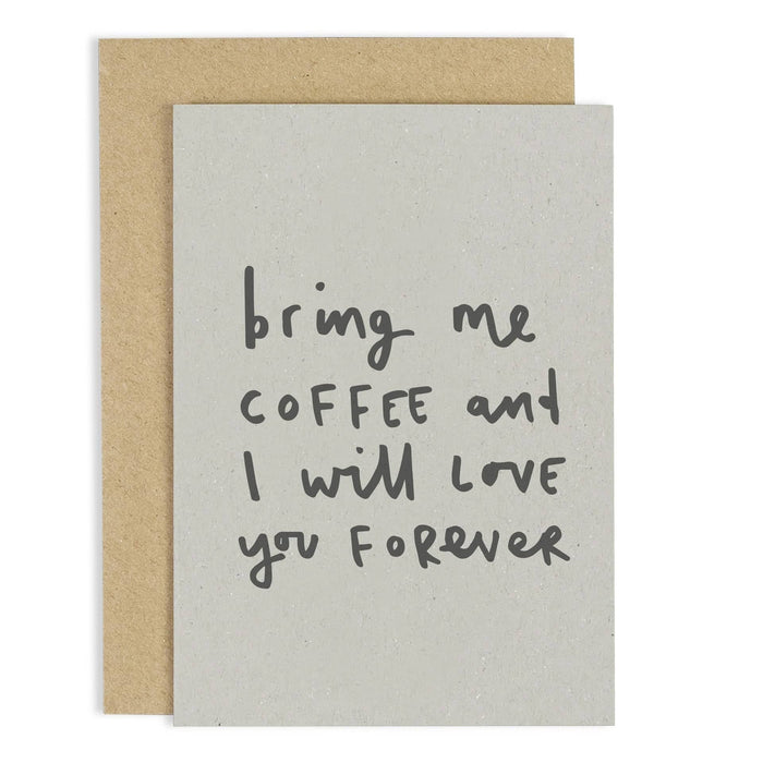 Bring Me Coffee Kraft Card